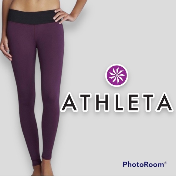 Fabletics Salar Powerhold Leggings Dark Plum Small - Picture 1 of 8